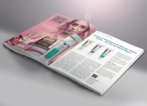 Mock-Up-A4-Hoch-Doppelseite-Anzeige-Kosmetische-Medizin-Dermahype-Polargrün