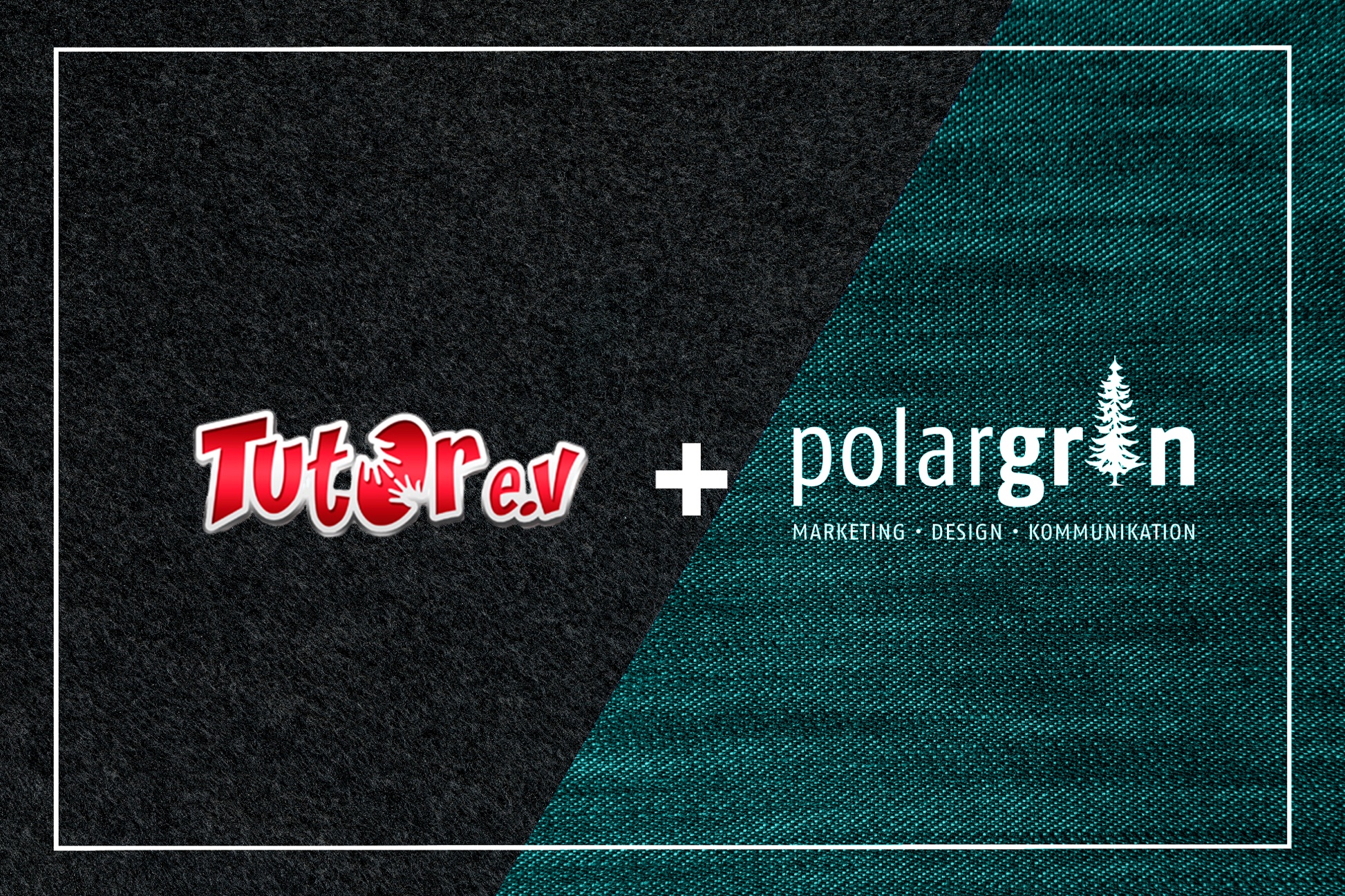 Grafik: Logo von Tutor e.V. neben dem Polargrün-Logo