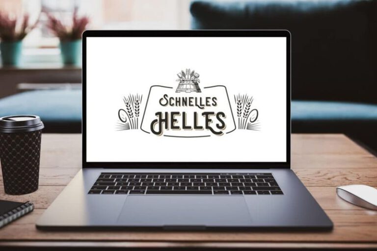 Logo „Schnelles Helles“ der Fuldabrücker Landbrauerei