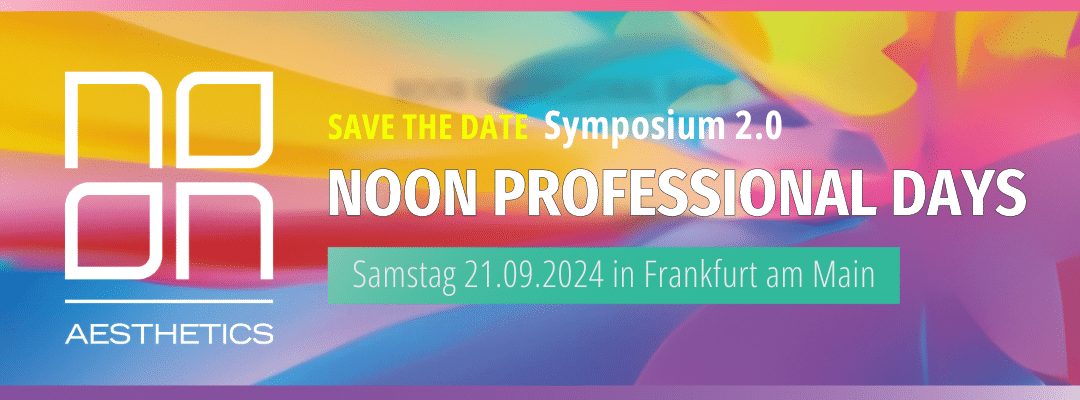 Banner „Save the Date: NOON Professional Days, Symposium 2.0 am 21.09.2024 in Frankfurt am Main“